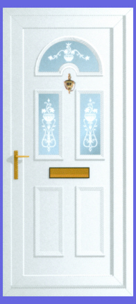 Georgian Floral Urn Etched Door