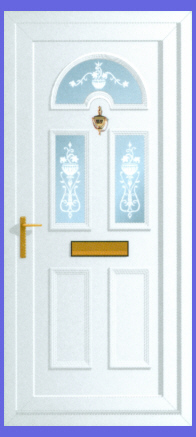 Windsor Floral Urn Etched Door